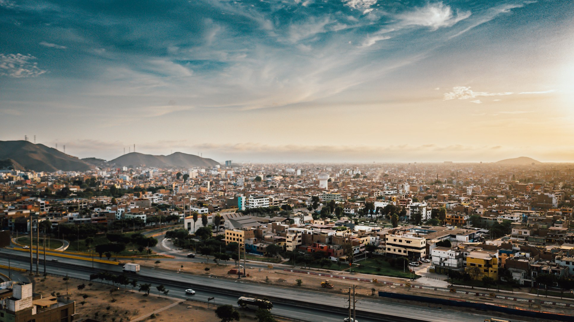 Vue panoramique du centre historique de Lima